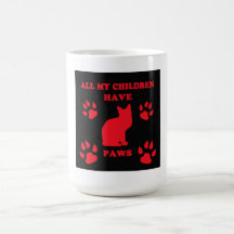 Todos mis niños tienen café Mug~Black/Red de las p Taza