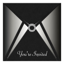 Todos ocasionan la plantilla elegante negra del fi invitaciones
