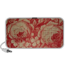 Toile rojo antiguo iPod altavoz