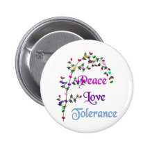 Tolerancia del amor de la paz pins