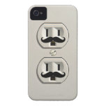 Toma de corriente del bigote iPhone 4 Case-Mate carcasa