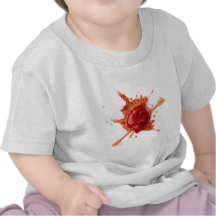 Tomate salpicado camisetas