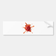 Tomate salpicado etiqueta de parachoque