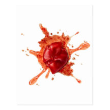 Tomate salpicado postal