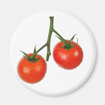 Tomates en una vid imán de frigorifico
