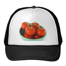 Tomates en vid en imagen del cuenco gorra
