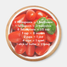 Tomates frescos con el imán de los equivalentes de