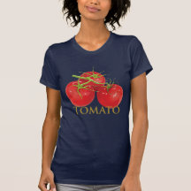 Tomates rojos regordetes camisetas