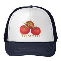 Tomates rojos regordetes gorros  