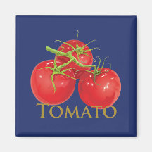 Tomates rojos regordetes iman para frigorífico