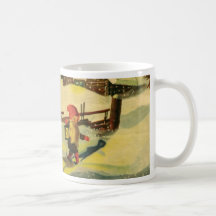 Tomten que mira la granja taza de café