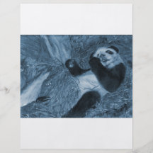 Tonalidad grande del azul del juego de la panda flyer a todo color
