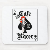 Tonelada del corredor del café encima del Redhead Alfombrillas De Ratones