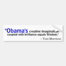 Toni Morrison en Obama Pegatina De Parachoque