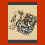 ToonDoveEngagedWhtVintageWatercolor invitaciones