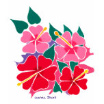 Top del arte: Top florido del hibisco camisetas