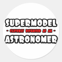 Top model. Astrónomo Pegatina Redonda