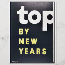 Top por Año Nuevo Tarjeta Publicitaria