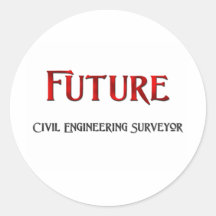 Topógrafo futuro del genio civil etiqueta