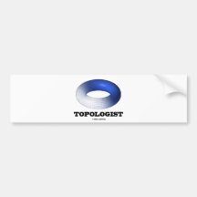 Topologist (toroide azul) pegatina de parachoque