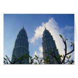 tops de las torres gemelas de Petronas Tarjetas