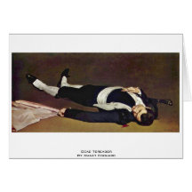 Toreador muerto de Manet Eduardo Tarjetón