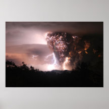 Tormenta en la impresión del horizonte poster