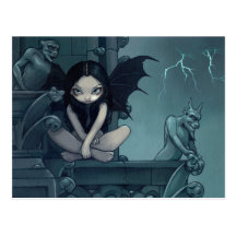 "Tormenta sobre postal de Notre Dame"