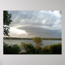 Tornado en el lago pasado mountain posters