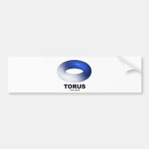 Toro (topología azul del toroide) pegatina de parachoque