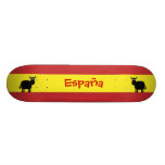 Toros y bandera españoles lindos monopatín