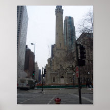 Torre de agua de Chicago Poster