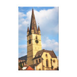 Torre de iglesia evangélica, impresión de la lona  lona estirada galerias