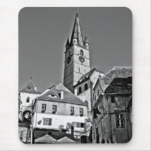 Torre de iglesia evangélica, Sibiu Alfombrilla De Raton