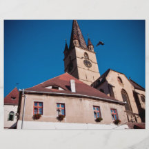 Torre de iglesia evangélica, Sibiu Tarjetas Informativas