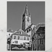 Torre de iglesia evangélica, Sibiu Tarjetón