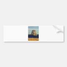 Torre de los diablos en Wyoming Etiqueta De Parachoque