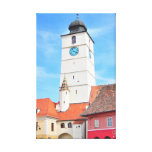 Torre del consejo, impresión de la lona de Sibiu Impresiones En Lienzo Estiradas