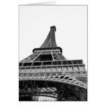 Torre Eiffel blanco y negro Tarjetas