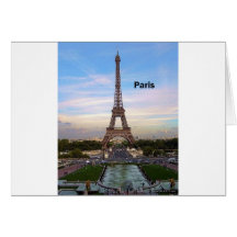 Torre Eiffel de Francia París (nueva) (St.K) Felicitacion