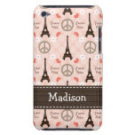 Torre Eiffel de París del amor de la paz iPod Touch Case-Mate Cárcasas