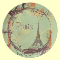 Torre Eiffel de París platos