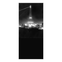 Torre Eiffel del vintage en la noche Anuncio