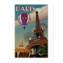 Torre Eiffel del vintage Postales