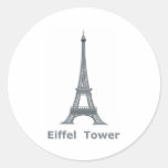 Torre Eiffel Pegatina Redonda