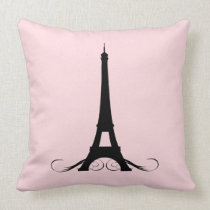 Torre Eiffel rosada de París almohadas