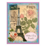 Torre Eiffel y rosas de París del brunch del día d Invitacion Personalizada