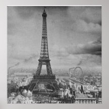 Torre París Francia Stereoview 1889 de Eifel del v Posters
