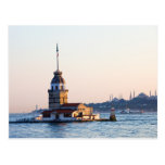 Torre virginal en Estambul Tarjetas Postales