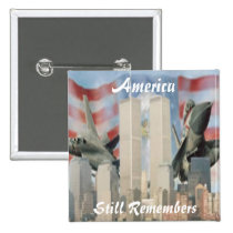Torres gemelas 9/11 botón de la conmemoración botones